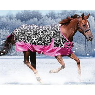Jeffers Fleur de Lis Turnout Horse Blanket 600 D Medium Weight