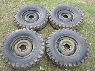 Willys Jeep Tires and Wheels 700 16 CJ2A GPW MB M38 Military