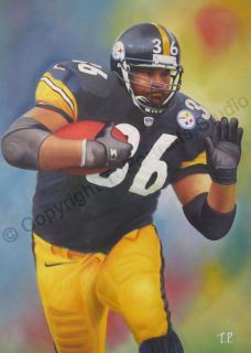 Jerome Bettis Pittsburgh Steelers Canvas Oil Painting