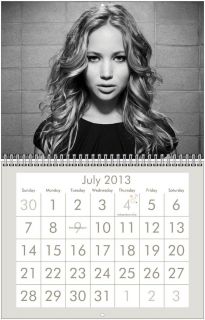 Jennifer Lawrence 2013 Wall Calendar