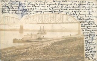 1906 Jeffersonville Indiana The Ferry Postcard