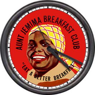 Aunt Jemima Black Mammy Americana Art Sign Wall Clock