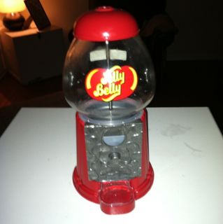 Jelly Belly Glass and Diecast Metal Candy Dispenser Bank