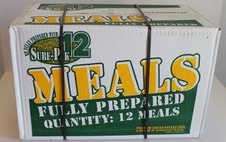 For sale is 1 case of Sure Pak 12 MREs By Sopakco. These meals are