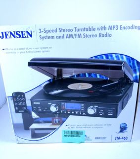 Jensen JTA 460 3 Speed Stereo Turntable  Am FM Stereo Radio