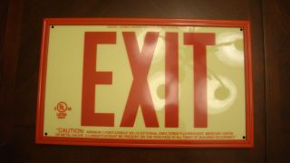 Jessup Mfg Co Glo Brite Photoluminescent Exit Sign