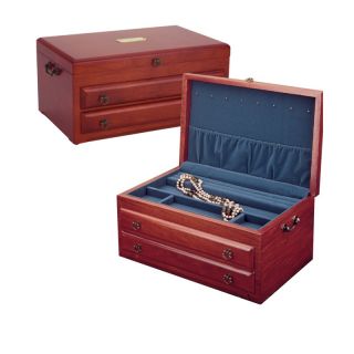 Handcrafted Cherry Wooden Jewelry Box Chest Case Storage Organizer