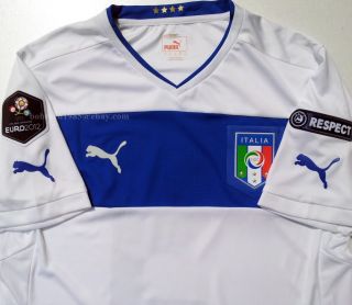 Italy Euro 2012 Away Soccer Jersey Size s M L XL Any Name Patch