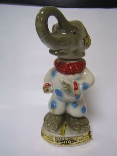 Jim Beam Bottle Political Series Elephant Clown 1968