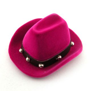 Cowboy Hat Style Jewelry Ring Velvet Gift Box JB 003