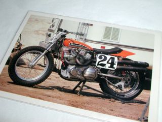  Dirt Track Mile XR750 Harley Davidson AMA 24 Jim Rice Post Card