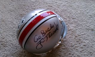 Ohio State Buckeyes Jim Tressel signed autographed auto mini helmet w