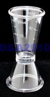 Poly Double Jigger Shot Glass 10 CC ml to 20 CC ml Cocktail Measure