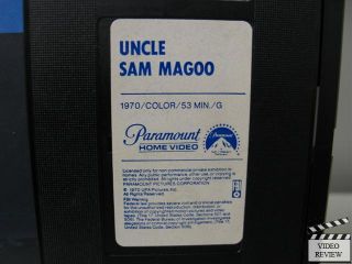 Uncle Sam Magoo VHS Mr Magoo Voiced by Jim Backus