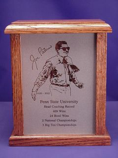 Joe Paterno Penn State Nittany Lions College University Design Etched