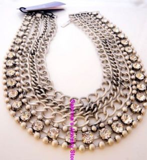  Jimmy Choo for H M Muti Layer Crystal Necklace NEW WITH TAG Limited