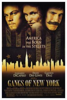 Gangs of New York Movie Poster 27x40 Leonardo DiCaprio Daniel Day