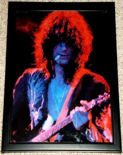 Jimmy Page LED Zeppelin Framed Live in Concert Portrait
