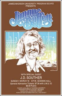 Jimmy Buffett 1980 JMU Concert Poster