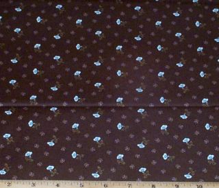 Jo Morton floral Reproduction Fabric 2yds cotton Anvdover brown ivory