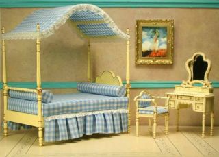 Bespaq Blue Heaven Set Dollhouse Furniture 1 12 Scale