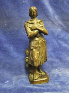 Metal Joan of Arc Figure with Bronze Finish  8758