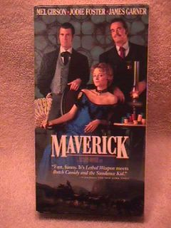 Maverick VHS Mel Gibson Jodie Foster James Garner V5