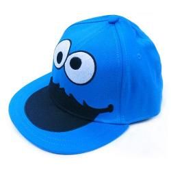 Sesame Street Hat Blue Cookie Monster Face Flex Fit Baseball Cap