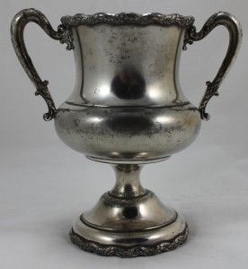 Antique 1896 Silverplate Trophy Loving Cup Four Oar Shell Rowing