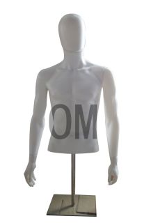 Male Mannequin Table Top Dress Form Egg Head White