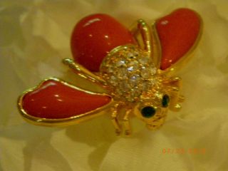 Joan Rivers Red Bee Pin