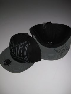 Front Graffiti Black Grey Tapout Flexfit Hat Cap MMA Flex Fit Fitted