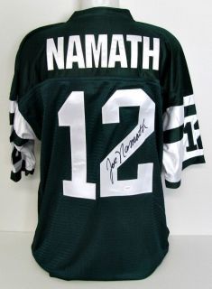 Joe Namath Autographed New York Jets Green Jersey JSA