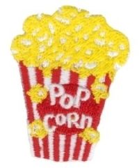 Popcorn Movie Embroidered Iron on Applique Patch W0055