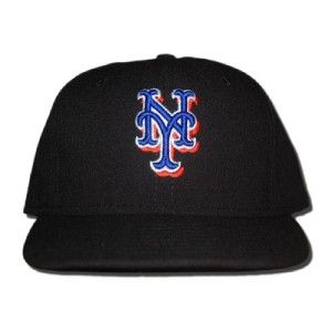 Johan Santana 57 Team issued Black Hat Mets vs Dodgers 7 21 12 EK04443