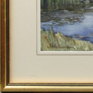 Joseph Edward Hennah Clapper Bridge Dartmoor Painting