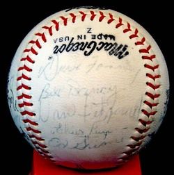 Vintage 1970s Spartanburg Phillies Team Signed Baseball Western