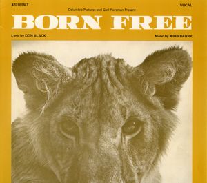 John Barry Born Free USA Sheet Music Original Sheet Music