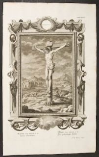 Scheuchzer Crucifixion of Jesus 705 1731 Physica Sacra Folio Engraving