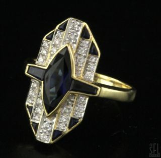 LeVian 18K Gold 2 0ctw Diamond Gemstone Cocktail Ring Size 6 25