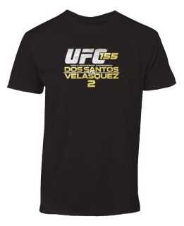 UFC 155 Cain Velasquez vs Dos Santos Event T Shirt Black New