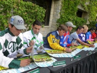 Jockey Signed 22x Keeneland Lexington 2012 Spring Meet Poster Horse Racing COA  
