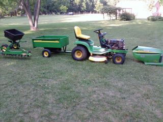 John Deere Lt 160 Lawn Tractor and 3 Attachments  