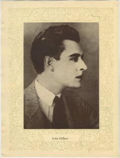 JOHN GILBERT Vintage 1923 MPDA Popular Film Folk 8 X 10 75 Printed Photo  