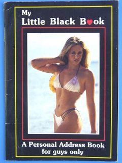 K288 Vintage My Little Black Book for Guy Personal Address 12 Pages Bikini Gag  