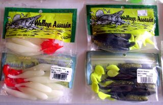 9 Paks Assorted Texas Roach Glow Shad Illusion Soft Rubber Fishing Lures F51  