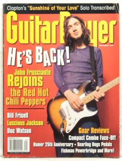 Guitar Player Magazine John Frusciante Red Hot Chili Peppers Eric Clapton RARE  