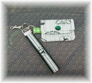 Credit Card Money Wallet Matching Wristlet Key Chain John Deere Handmade Cute  