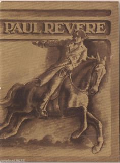 1930 John Hancock Ins History Booklet Paul Revere  