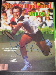 John McEnroe Signed Sports Illustrated Tennis US Open A  